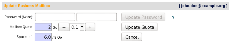 Update a Business mailboxes